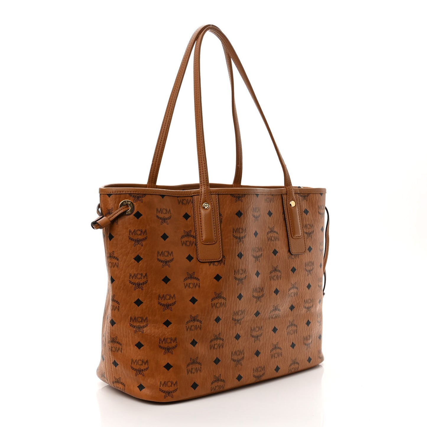 Visetos Medium Liz Reversible Shopper Tote Cognac