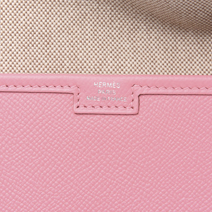 Hermes Epsom Jige PM Clutch Rose Confetti 6 of 8