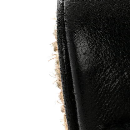 Saint Laurent Raffia Canvas Monogram Mini Lou Camera Bag Beige Black 12 of 13