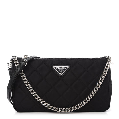 Prada Nylon Tessuto Impuntu Quilted Crossbody Bag Black 1 of 10