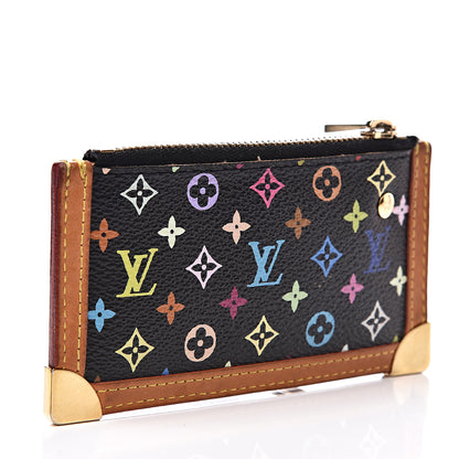 Louis Vuitton Monogram Multicolor Key Pouch Black 2 of 7