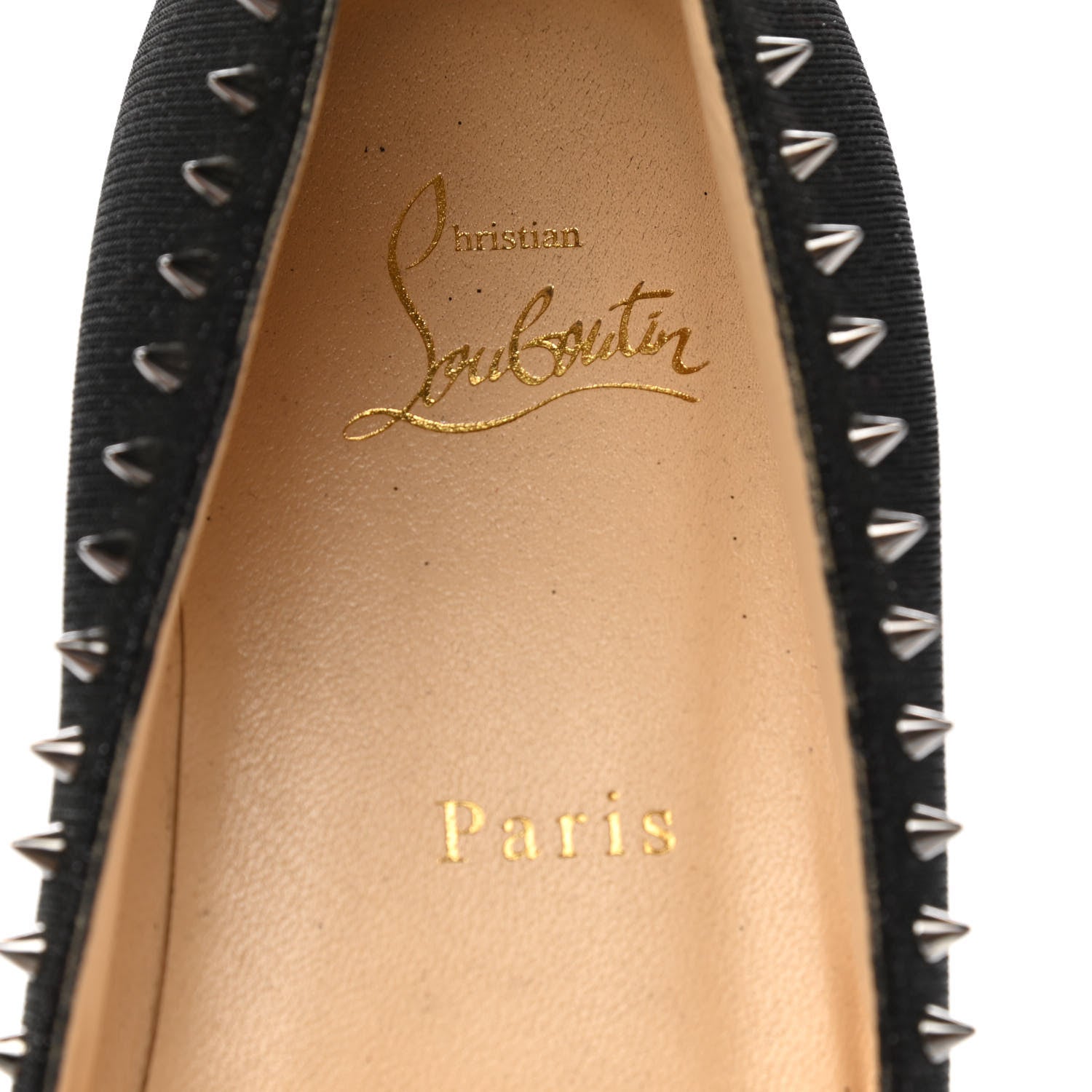 Christian Louboutin Mini Glitter Anjalina Flats 38 Black 7 of 9