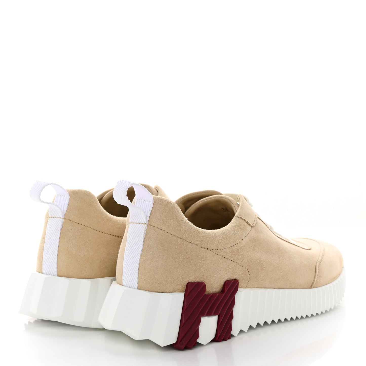 Goatskin Suede Goatskin Bouncing Sneakers 38 White Gomme