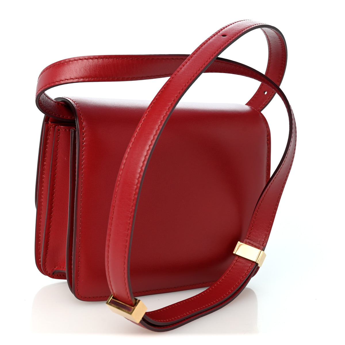 Celine Smooth Calfskin Small Classic Box Flap Bag Red 3 of 11