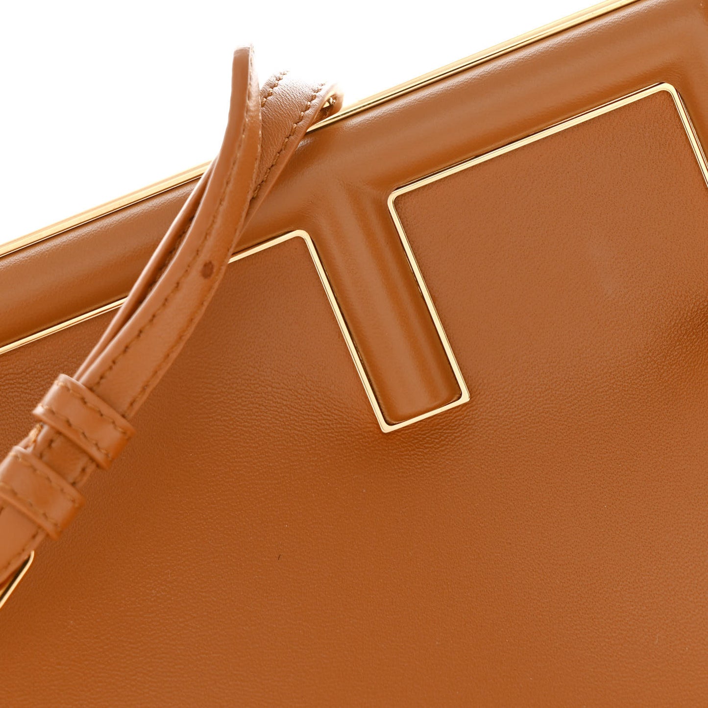 Shiny Nappa Small Fendi First Caramello