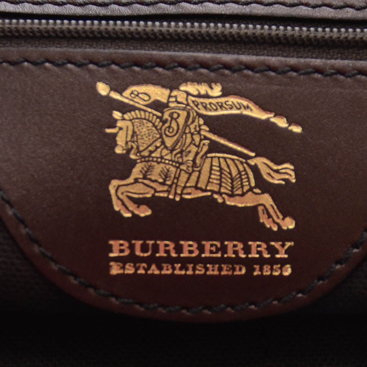 Burberry Haymarket Check Large Tote Brown 6 of 9