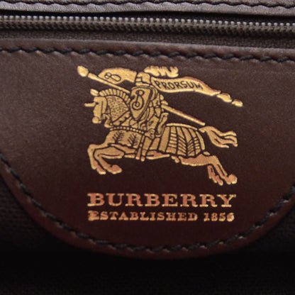 Burberry Haymarket Check Large Tote Brown 6 of 9