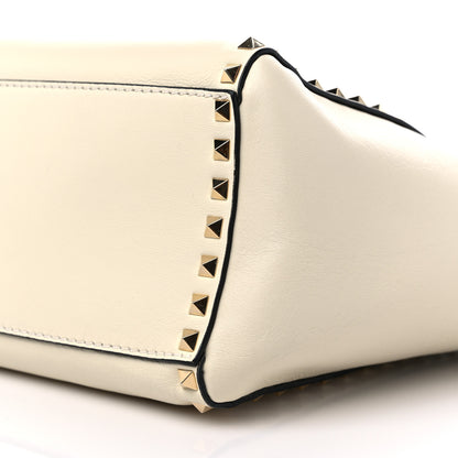Valentino Garavani Vitello Rockstud Double Handle Tote Ivory 9 of 9