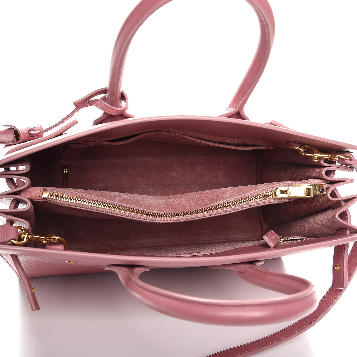 Saint Laurent Calfskin Small Sac De Jour Dark Rose 6 of 14