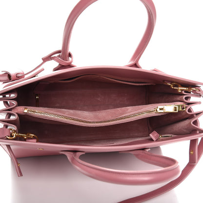 Saint Laurent Calfskin Small Sac De Jour Dark Rose 6 of 14