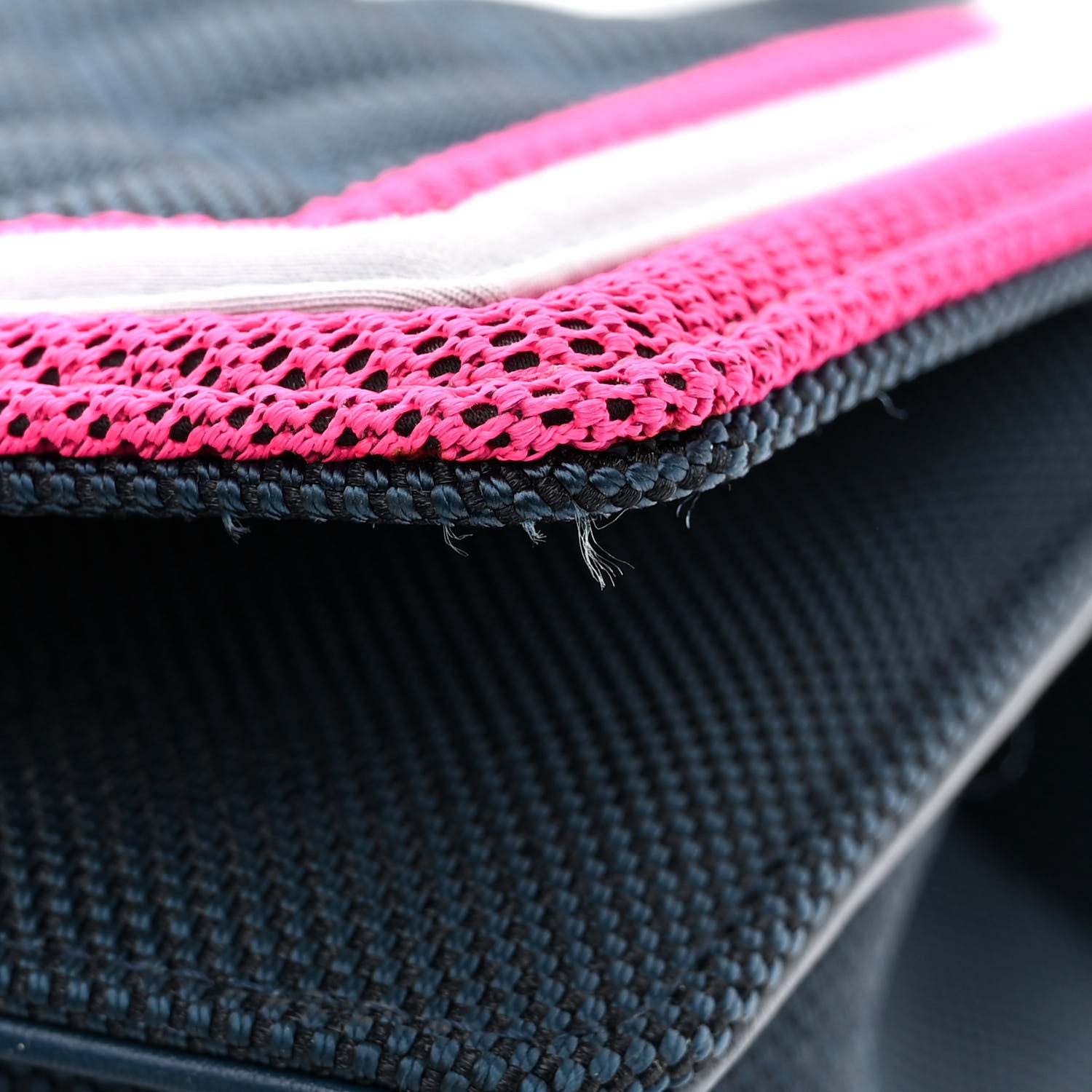 Chanel Canvas Quilted Medium Fluo Boy Flap Dark Navy Fuchsia Grey 11 of 11