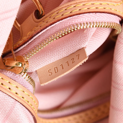 Louis Vuitton Damier Azur Delightful MM Rose Ballerine 7 of 16