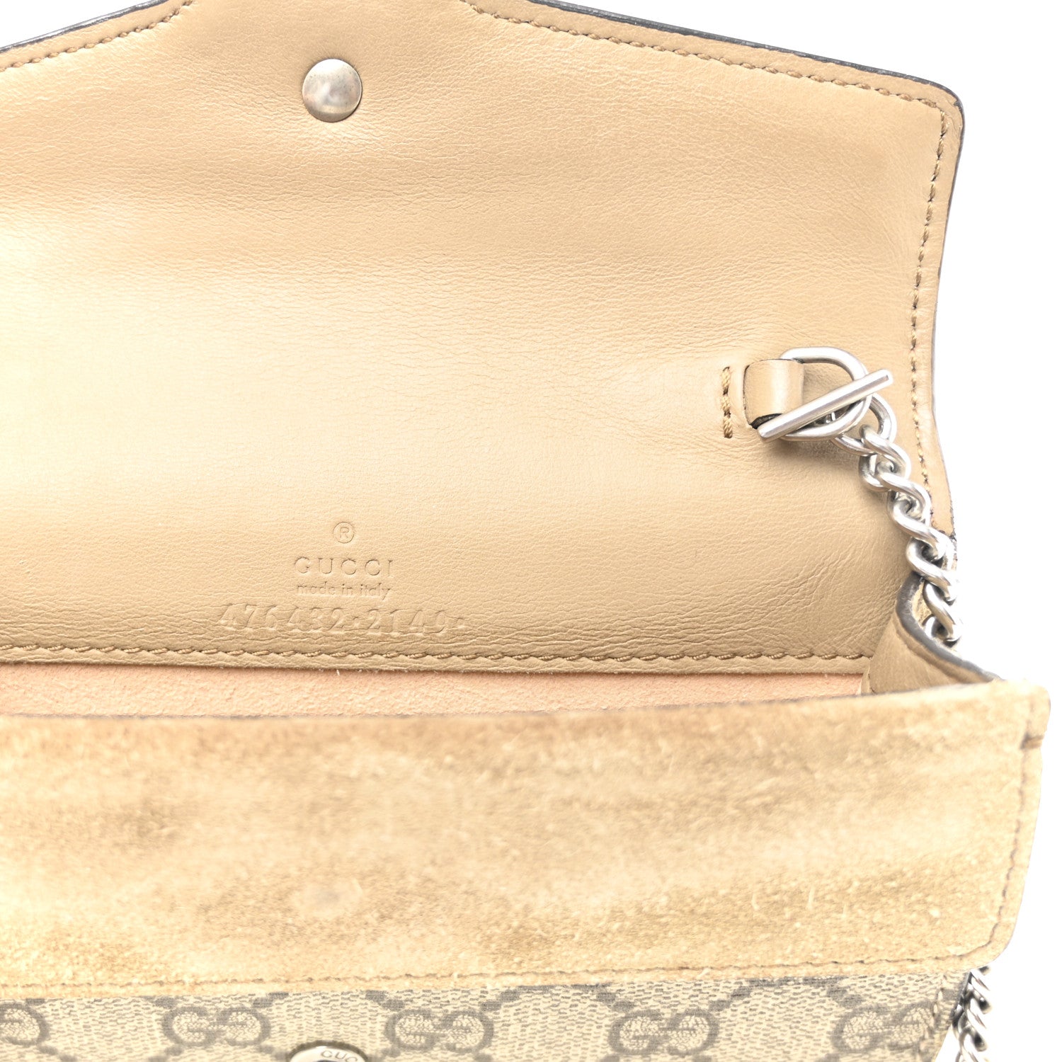 Gucci GG Supreme Monogram Super Mini Dionysus Shoulder Bag Taupe 6 of 9