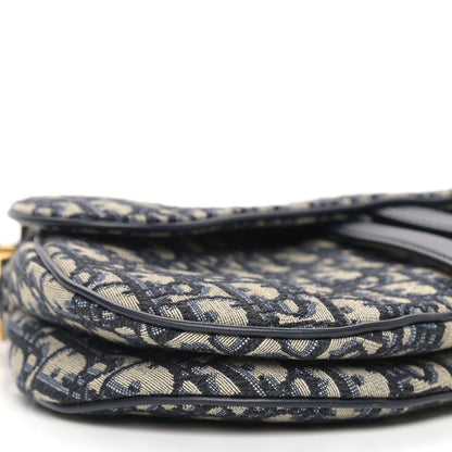 Christian Dior Oblique Saddle Bag Blue 8 of 9