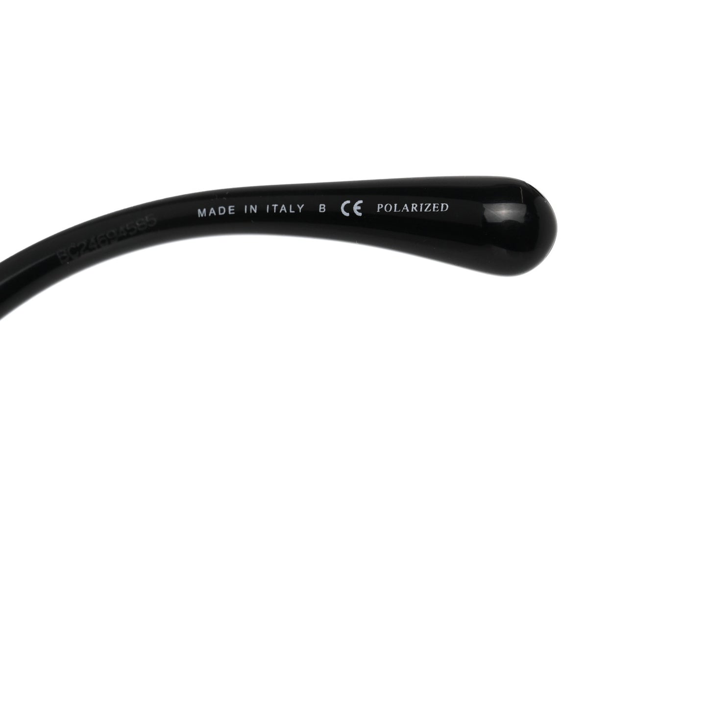 Acetate Strass Polarized Square Sunglasses 5422-B Black