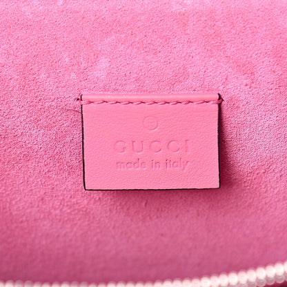 Gucci GG Supreme Monogram Suede Pierced Heart Embroidered Medium Dionysus Shoulder Bag Beige Ebony Pink Tropical Flower 5 of 18