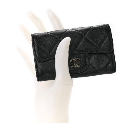 Chanel Lambskin Quilted 6 Key Holder Black 2 of 13