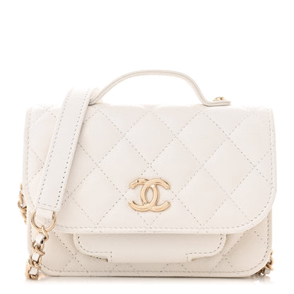 Chanel Caviar Quilted Mini Business Affinity Flap White 1 of 13