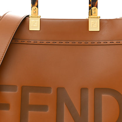 Fendi Vitello King Plexiglass Medium Fendi Sunshine Shopper Tote Cuoio 7 of 15