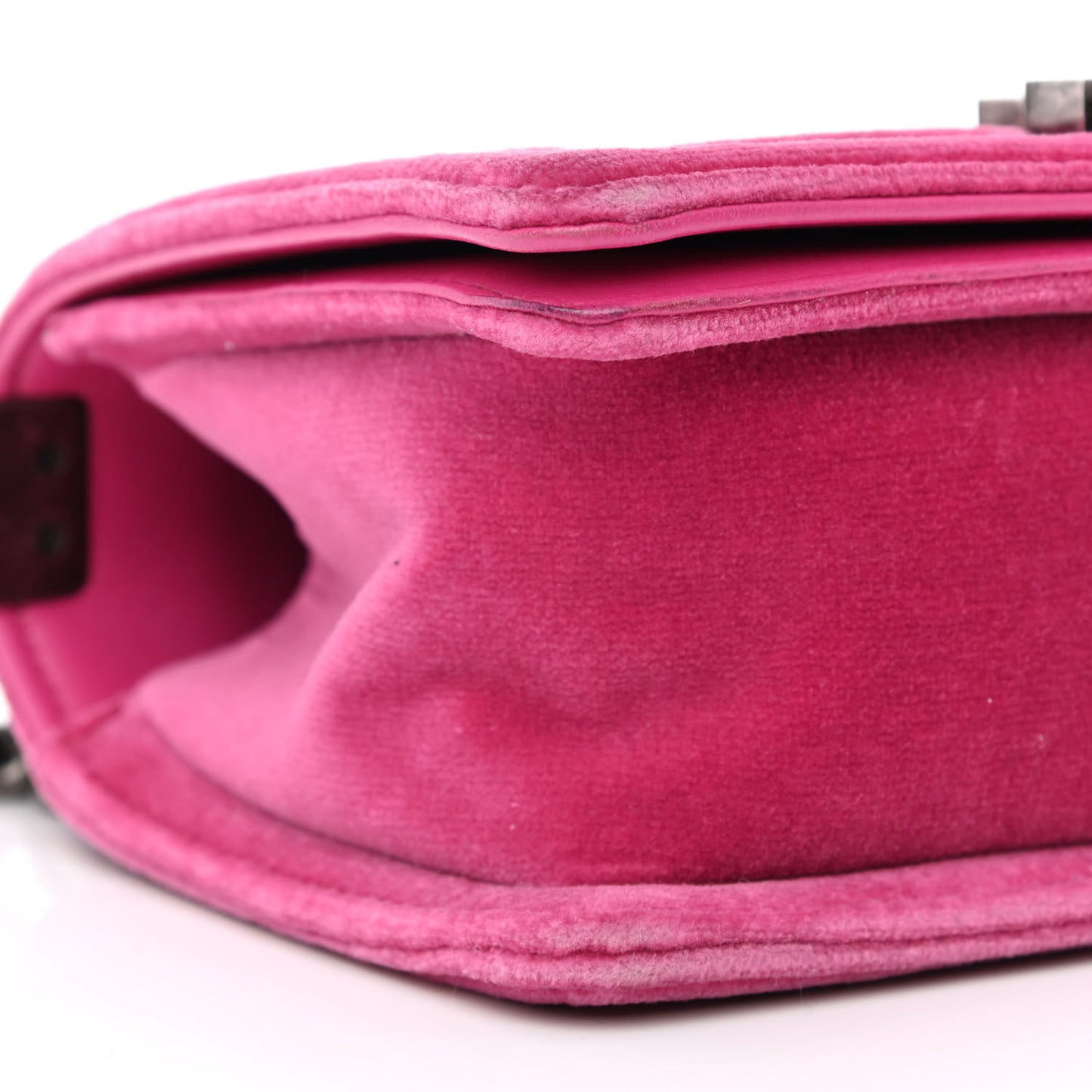Velvet Quilted Small Boy Flap Pink