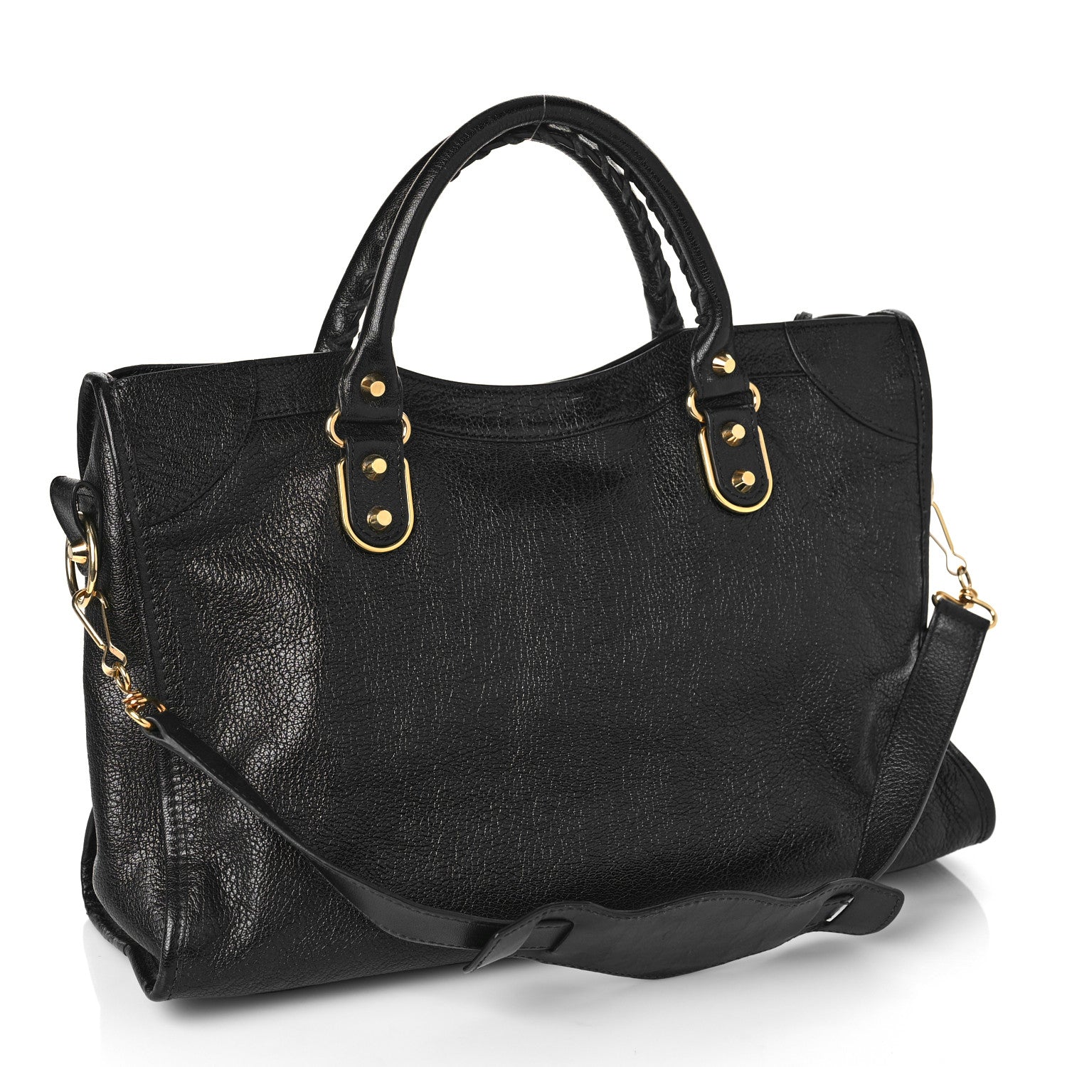 Balenciaga Chevre Gold Metallic Edge Hardware S City Black 3 of 11