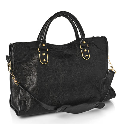 Balenciaga Chevre Gold Metallic Edge Hardware S City Black 3 of 11