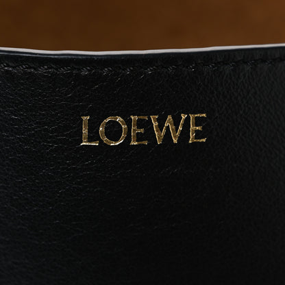 Loewe Shiny Calfskin Mini Puzzle Fold Tote Black 6 of 11