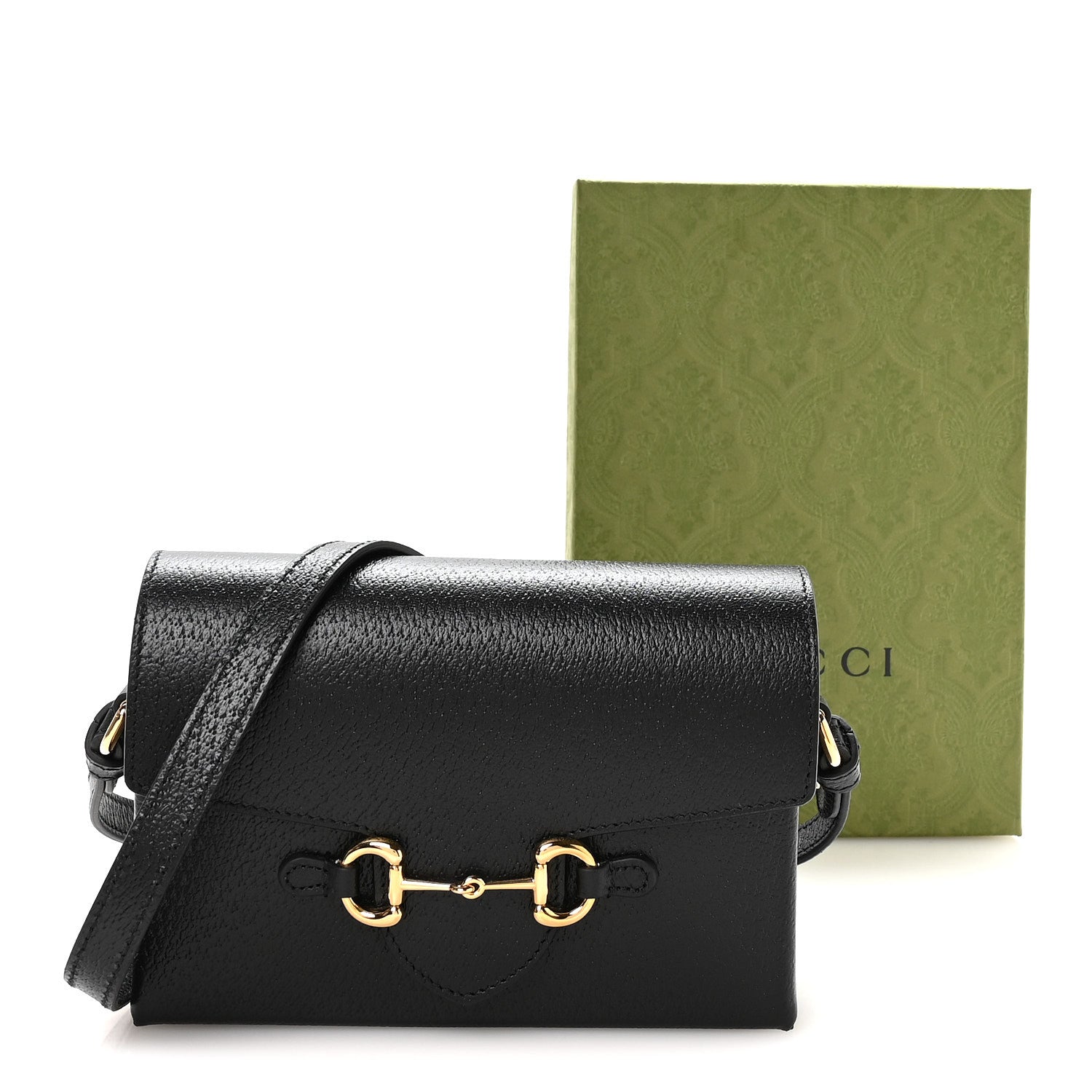 Gucci Calfskin Horsebit 1955 Shoulder Bag Black 10 of 10