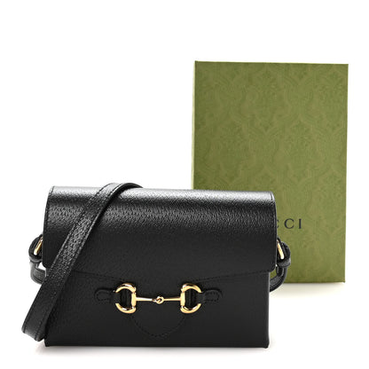 Gucci Calfskin Horsebit 1955 Shoulder Bag Black 10 of 10