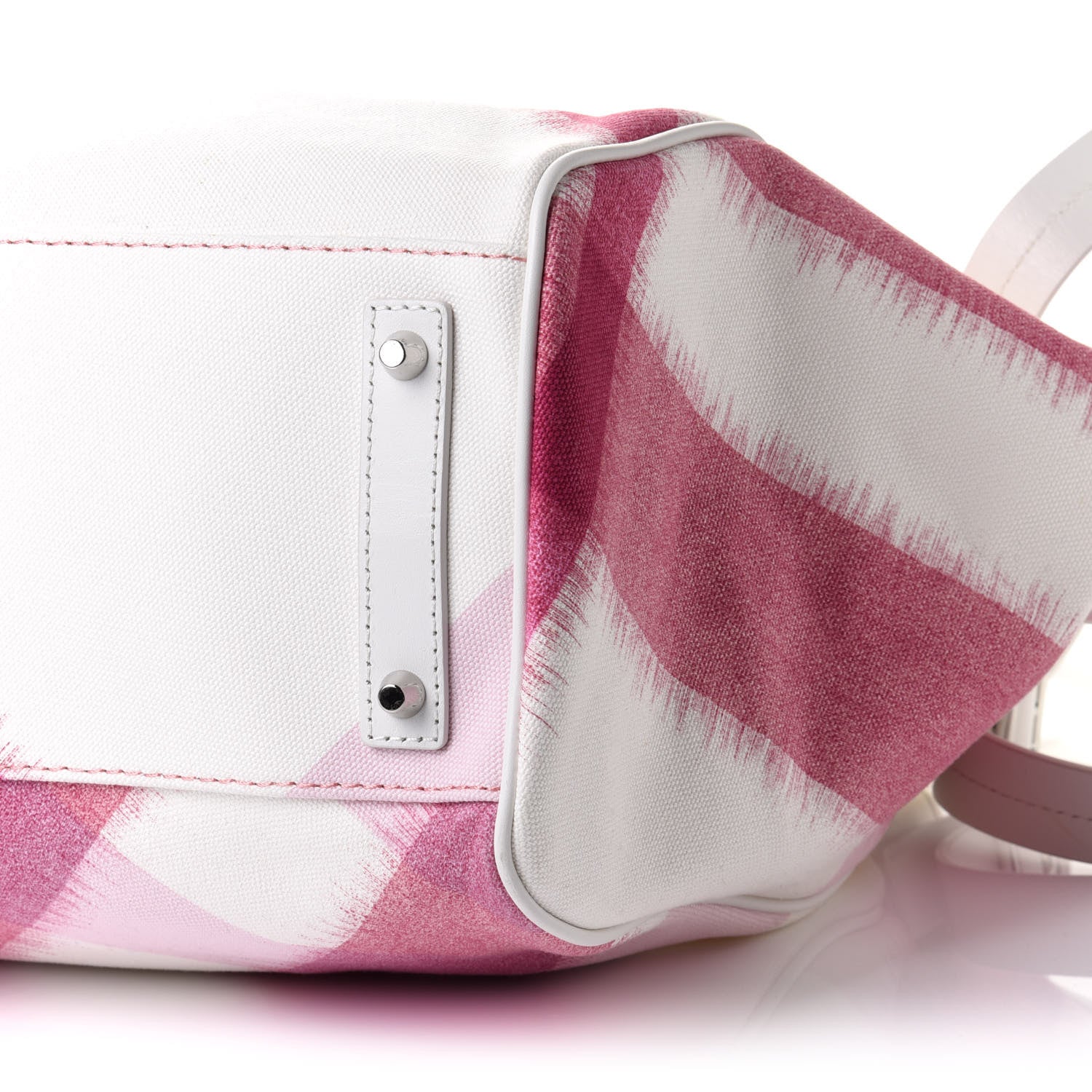 Burberry Canvas Ikat Check Tote Tea Rose 9 of 10
