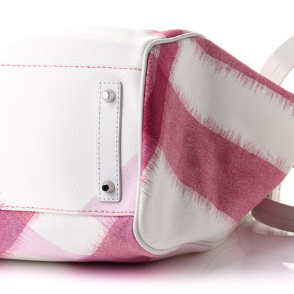 Burberry Canvas Ikat Check Tote Tea Rose 9 of 10