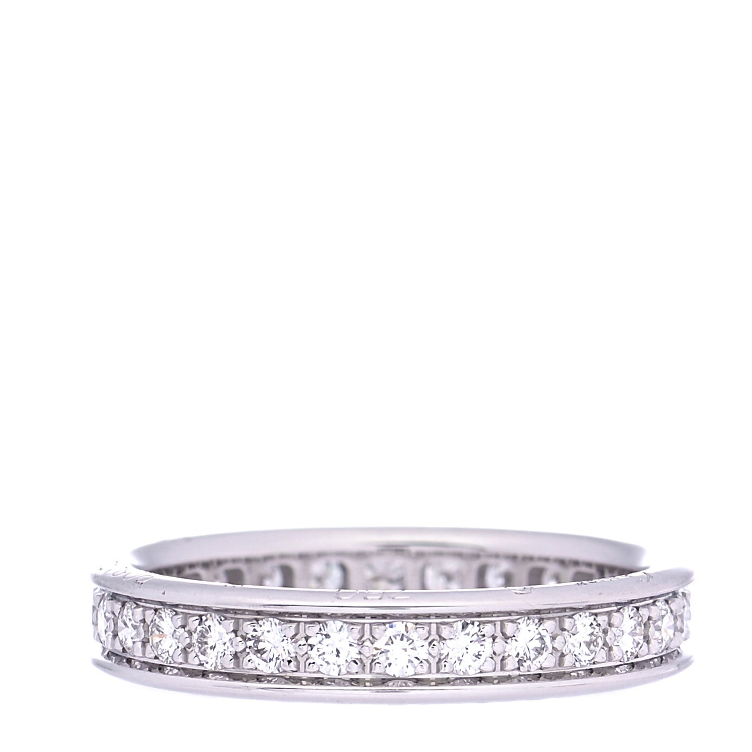 Cartier 18K White Gold Diamond Ballerine Wedding Band Ring 49 5 1 of 8