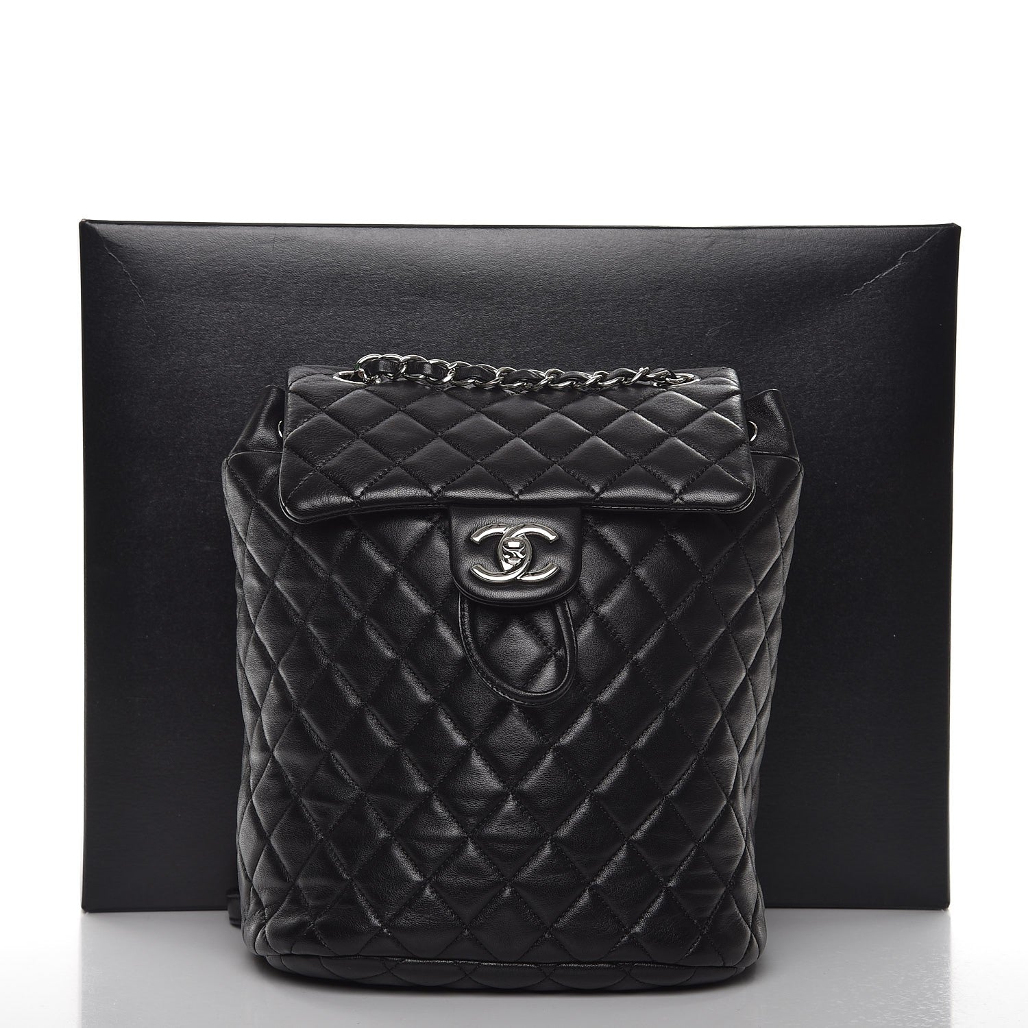 Chanel Lambskin Quilted Small Urban Spirit Backpack Black 8 of 8