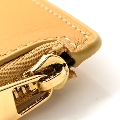 Loewe Calfskin Puzzle Colorblock Coin Card Holder Sunflower Soft White Dark Butter 7 of 7