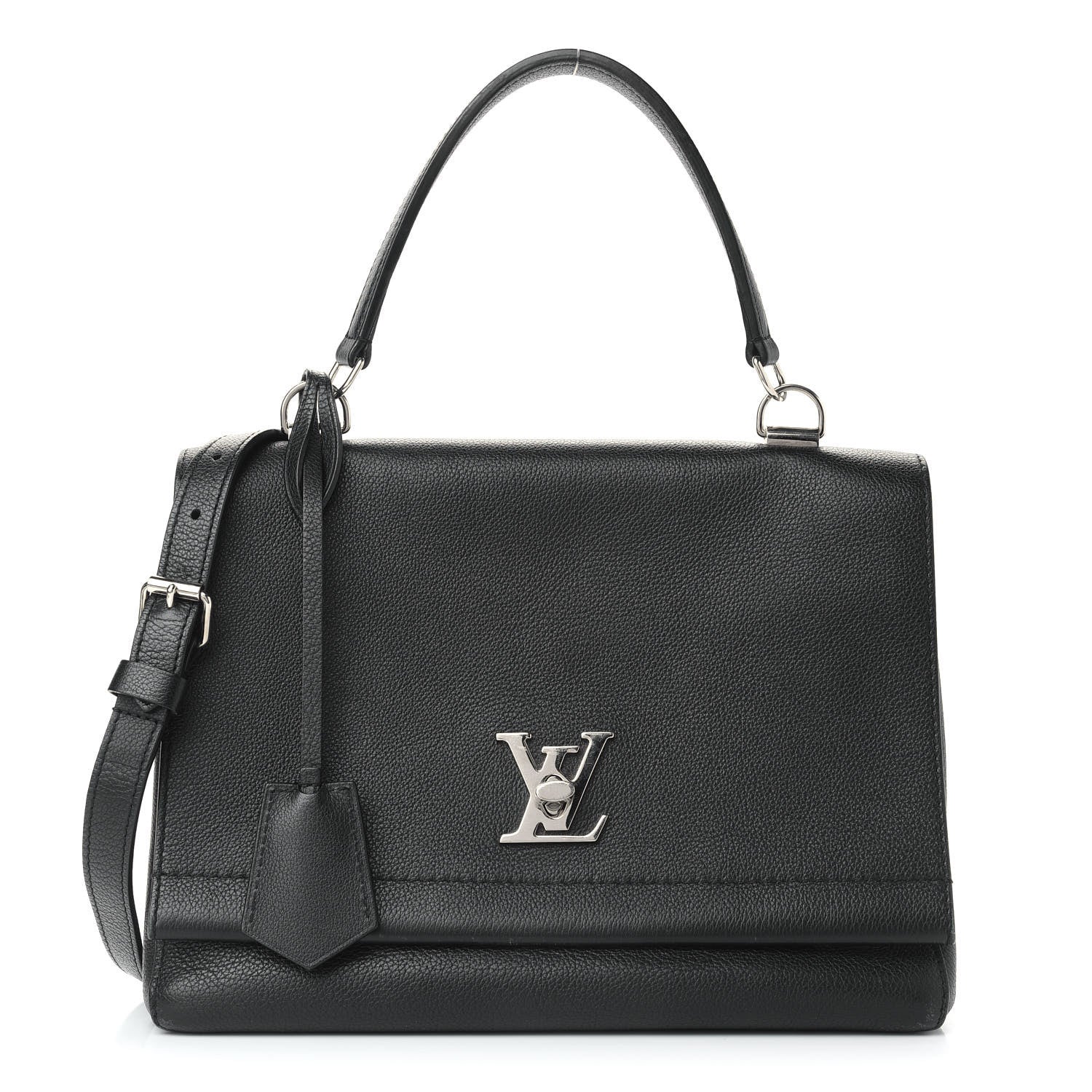 Louis Vuitton Soft Calfskin Lockme II Top Handle Black 1 of 8