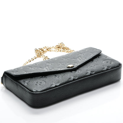 Louis Vuitton Empreinte Pochette Felicie Chain Wallet Black 4 of 8