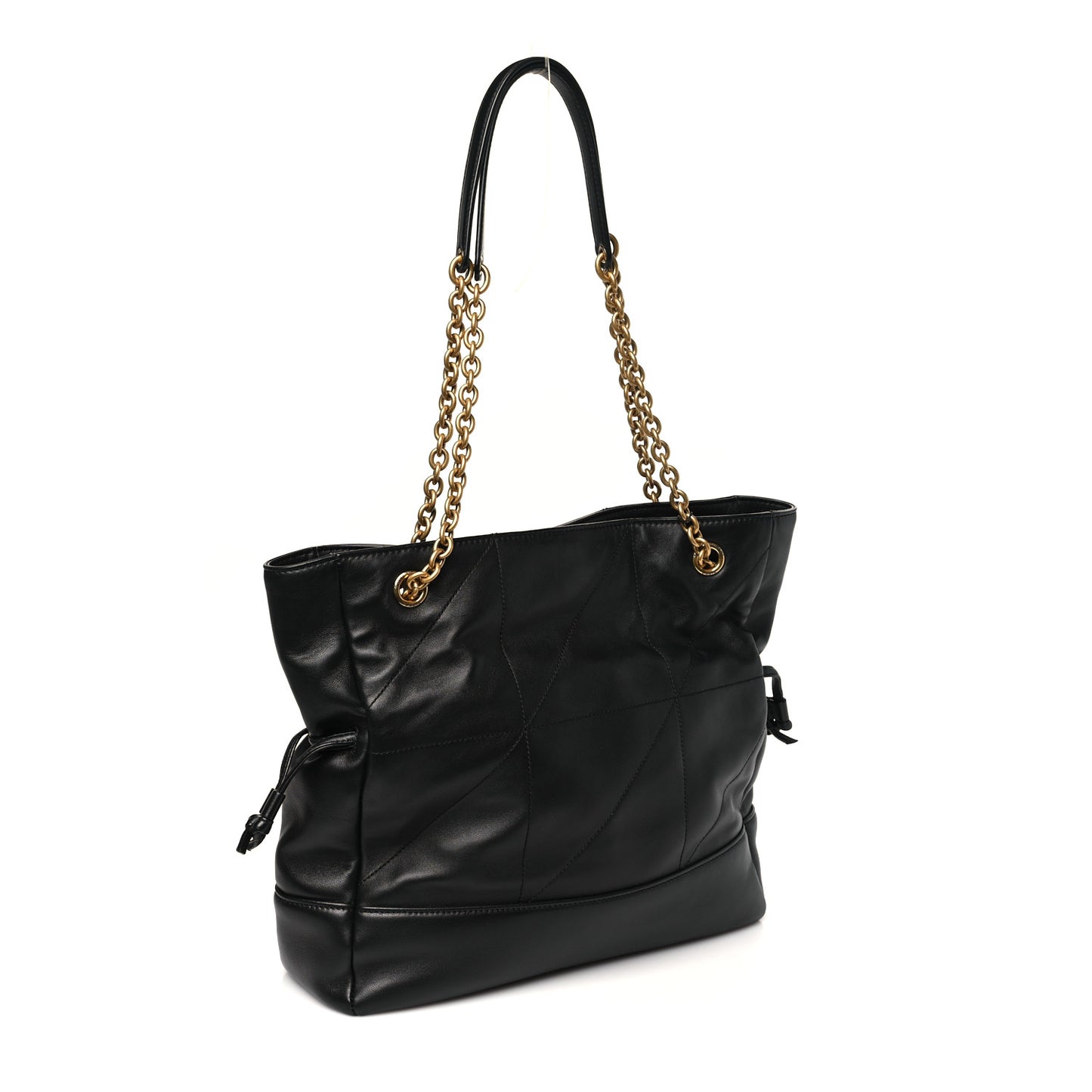 Lambskin Small Jamie Shopping Tote Black