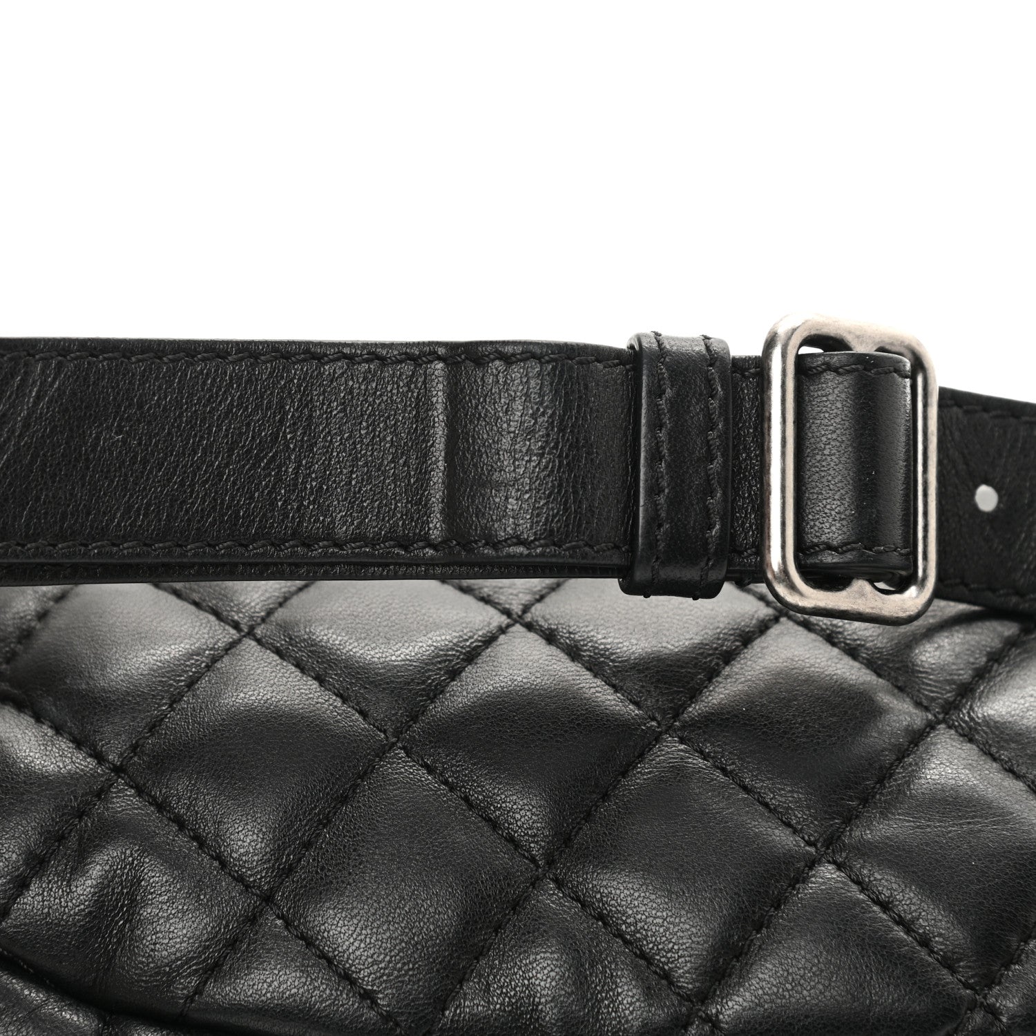 Chanel Lambskin Quilted Banane Waist Bag Fanny Pack Black 12 of 12