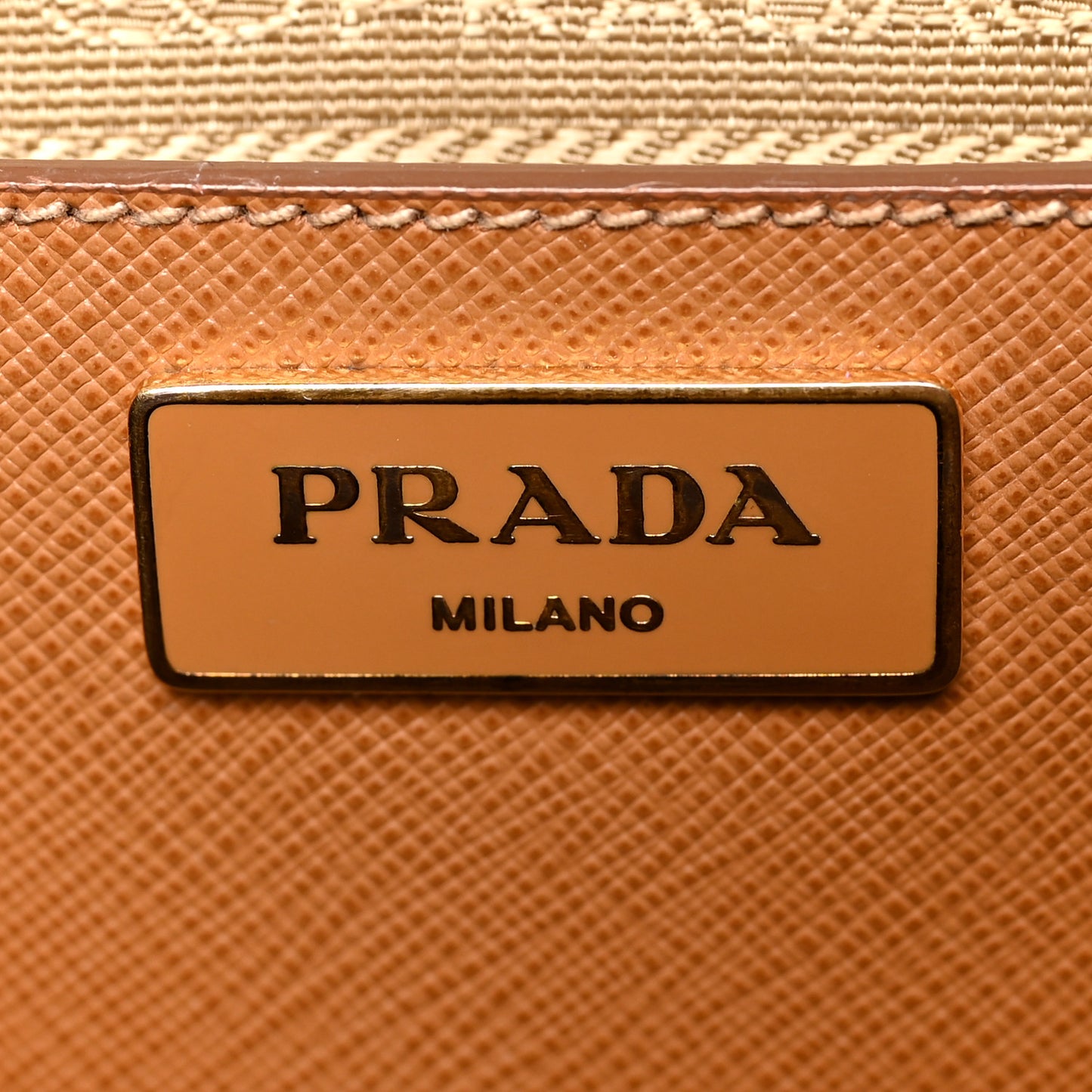 Saffiano Lux Large Galleria Double Zip Tote Caramel