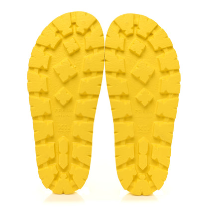 Prada EVA Rubber Triangle Logo Embossed Mens Lug Sole Slide Sandals 10 Sole 5 of 7
