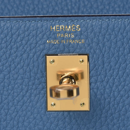 Hermes Togo Kelly Retourne 25 Azur 9 of 31