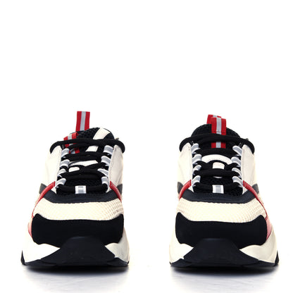 Christian Dior Technical Mesh Calfskin Mens B22 Sneakers 40 Black White Red 2 of 6