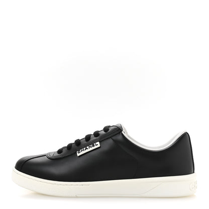 Chanel Calfskin CC Womens Sneakers 39 Black 1 of 9