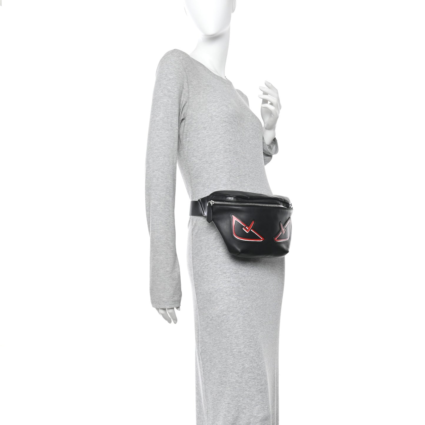 Vitello Grace Light Century Devil Eyes Belt Bag Black Rosso
