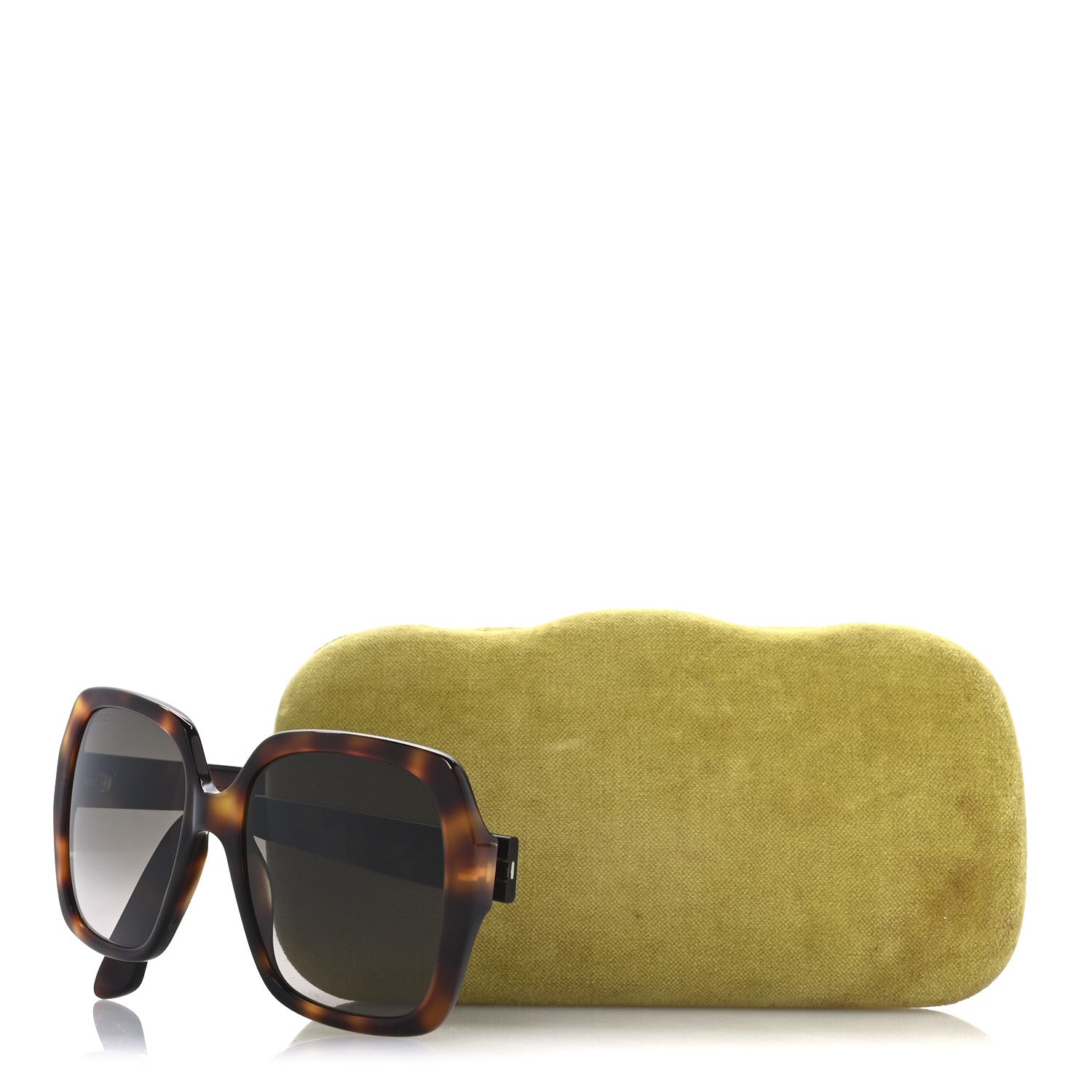 Gucci Acetate Square Frame GG0096S Sunglasses Tortoise 9 of 9