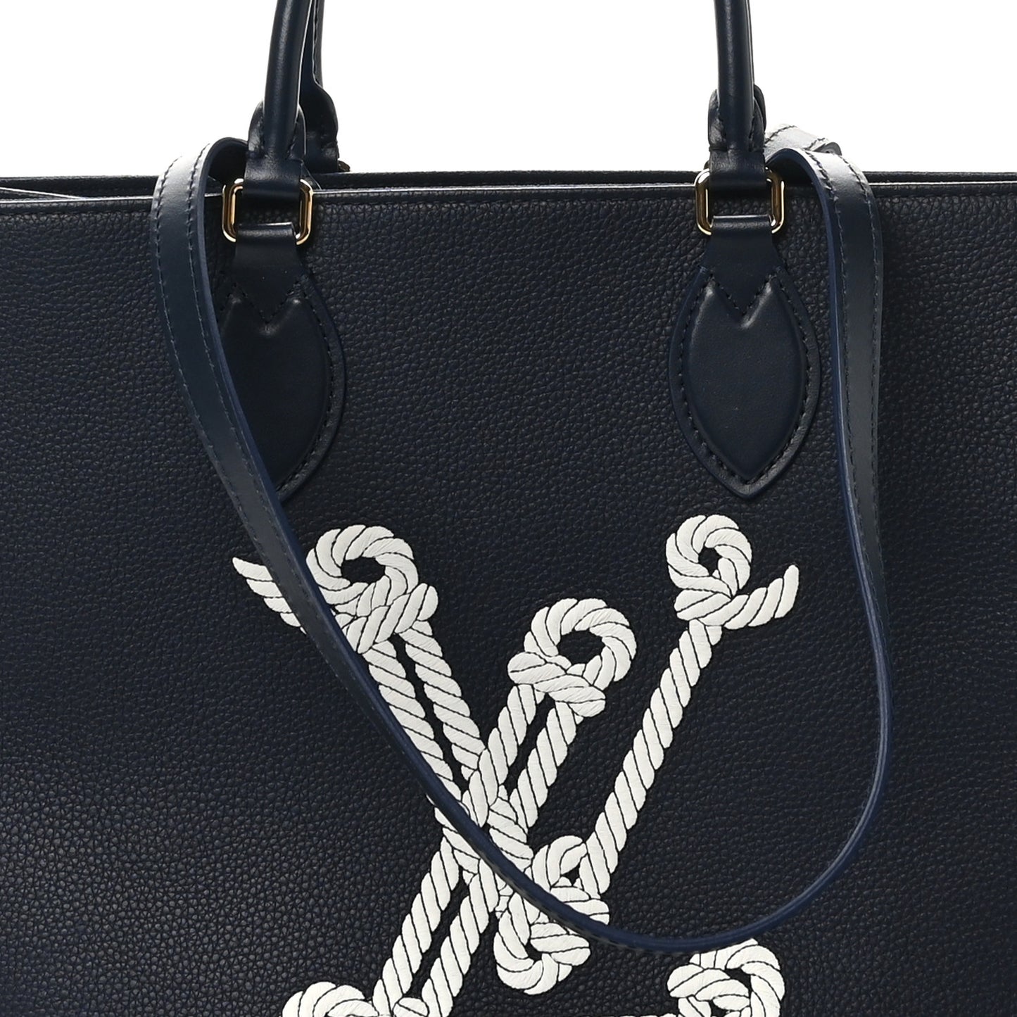 Grained Calfskin Nautical Onthego MM Navy Blue