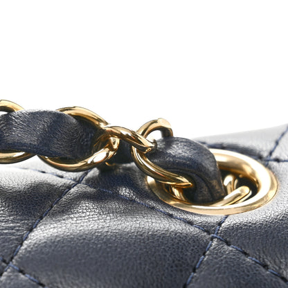 Chanel Lambskin Quilted Mini Rectangular Flap Dark Navy Blue 12 of 13