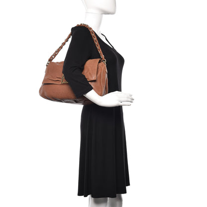 Fendi Crinkled Lambskin Mia Shoulder Flap Camel 2 of 20