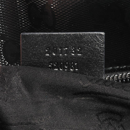 Gucci Imprime Monogram Medium Double Buckle Flap Messenger Bag Black 7 of 7