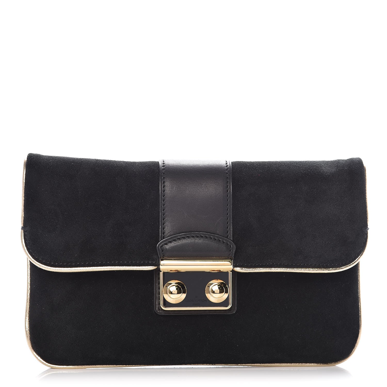 Louis Vuitton Suede SC Slim Clutch Coal 1 of 14